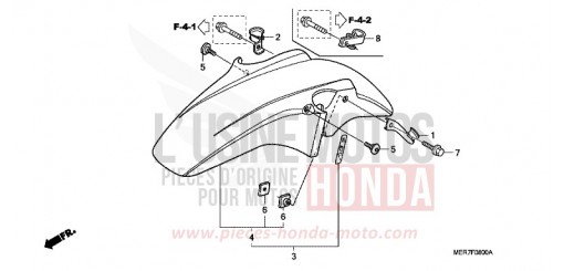 FRONT FENDER CBF600N6 de 2006